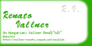renato vallner business card